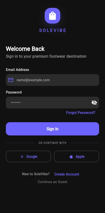 SoleVibe screen 2