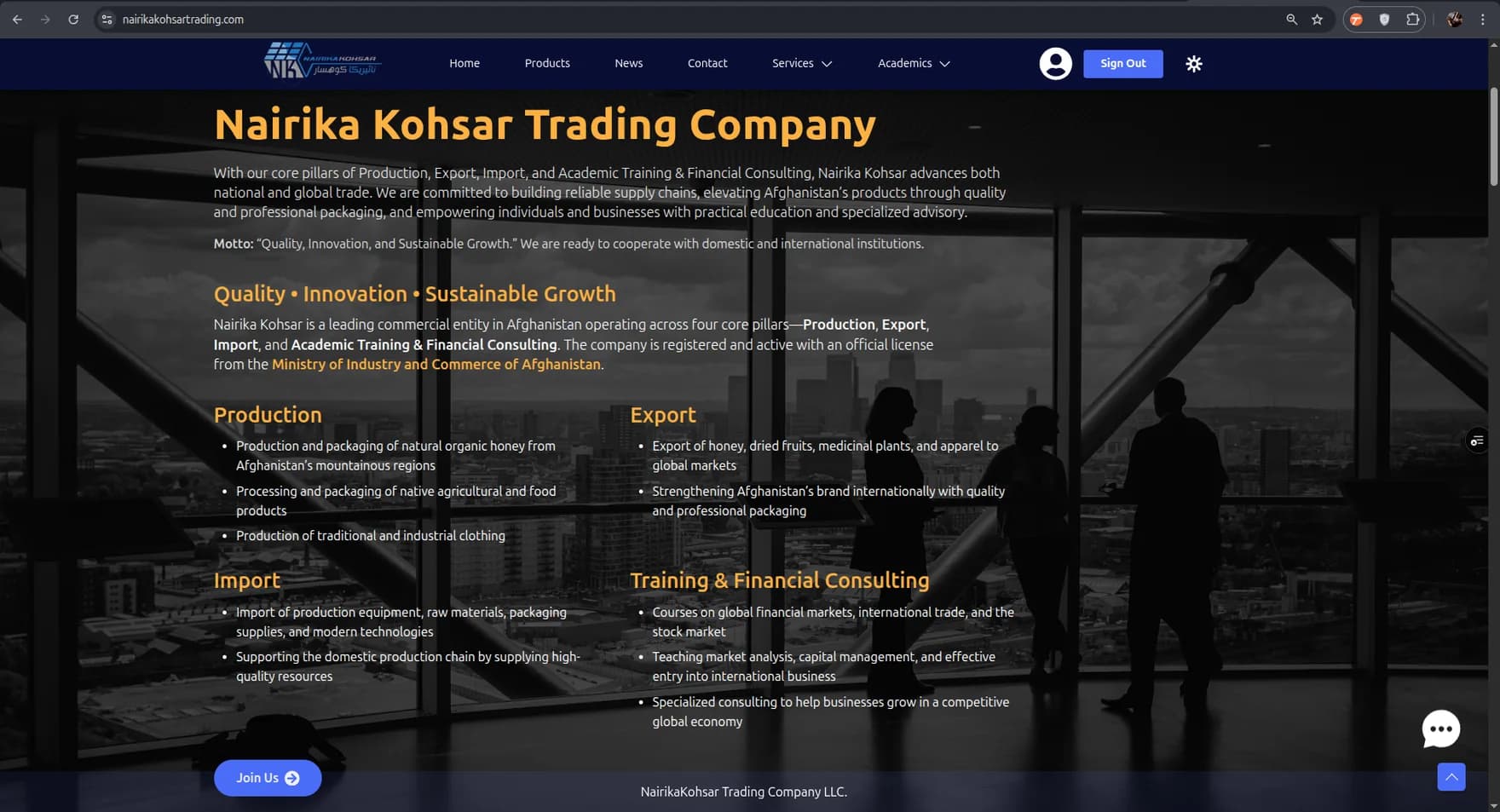 Nairika Kohsar Trading